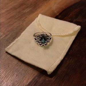 James Avery Spanish Lace Ring with Blue Topaz